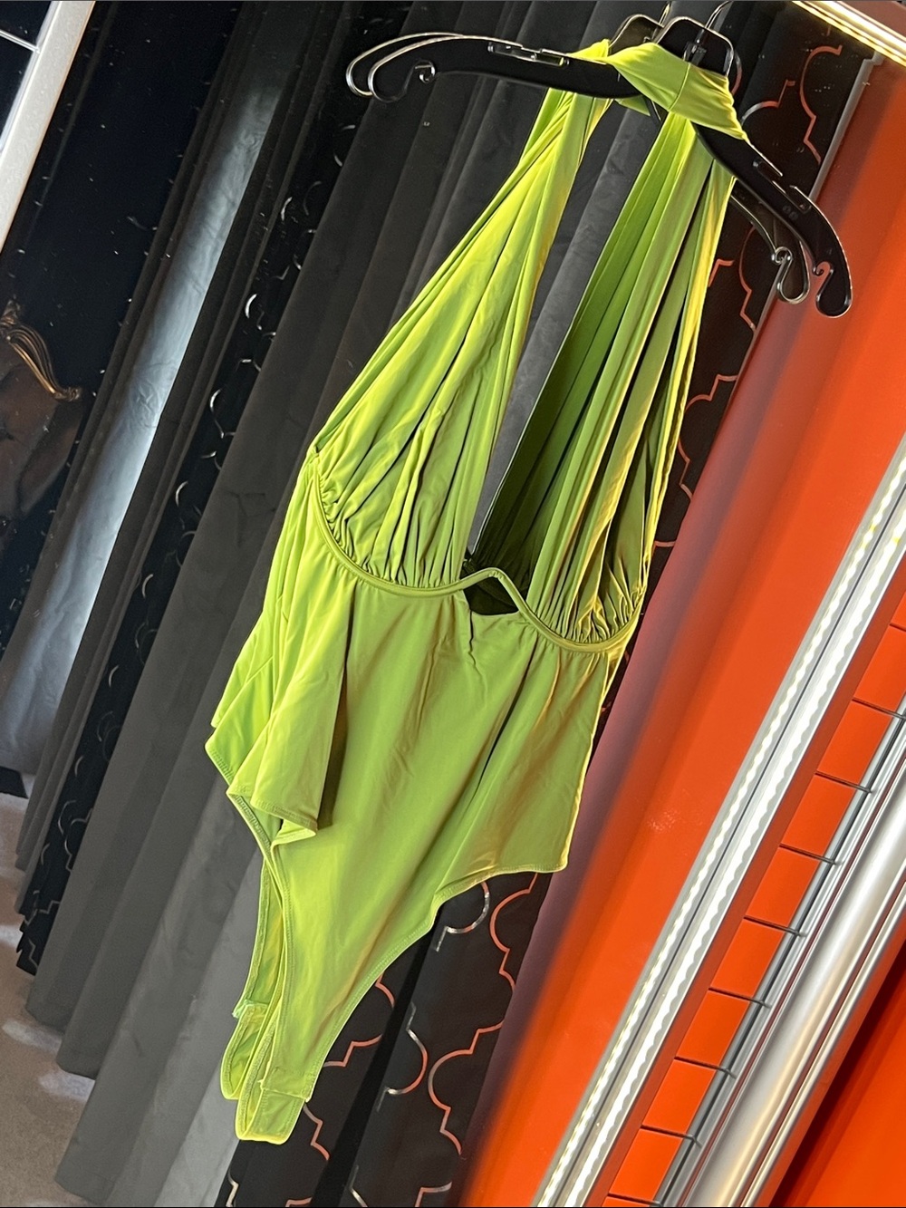 Neon Lime Akira Seductive Halter Bodysuit 🍈